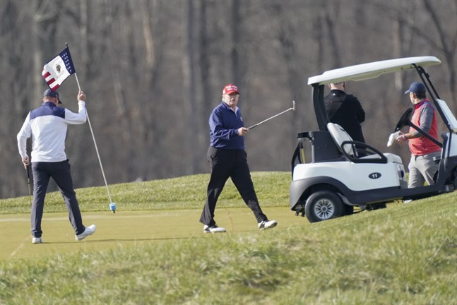 Donald Trump på en av sina golfbanor.