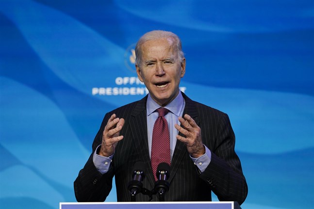 USA:s tillträdande president Joe Biden vill inte att riksrättsåtalet mot Trump ska hindra hans egna politiska arbete. Arkivbild.