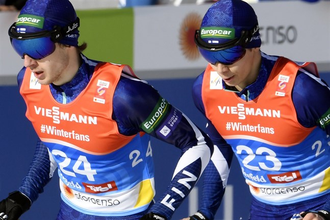 Ilkka Herola och Eero Hirvonen stod för en positiv insats i parsprinten i Val di Fiemme på lördagen.