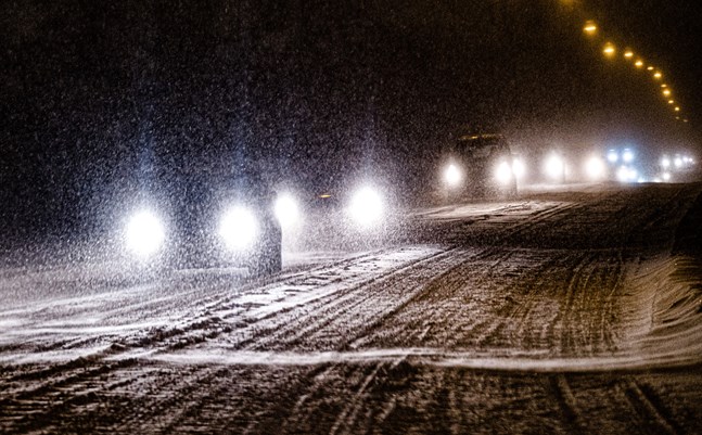 Igen öser snön ner i Österbotten.