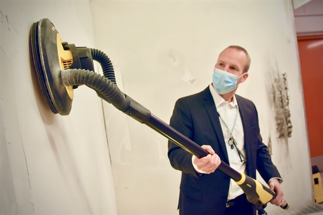 Enligt vd Stefan Sjöberg är företagets slipverktyg så dammfria att man kan slipa väggar och golv i kavaj. – Hemmafixartrenden har vuxit under coronapandemin och är numera ett viktigt segment för oss.