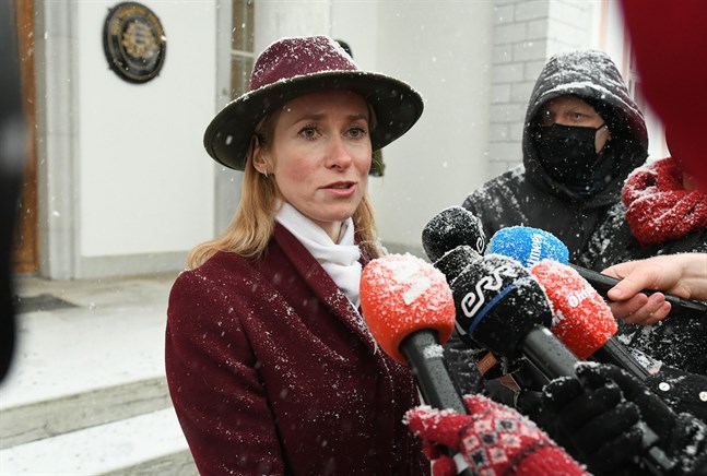 Kaja Kallas har fått till stånd en ny regering och kommer att bli Estlands premiärminister. Bilden är tagen i samband med att regeringsförhandlingarna skulle starta, den 14 januari.