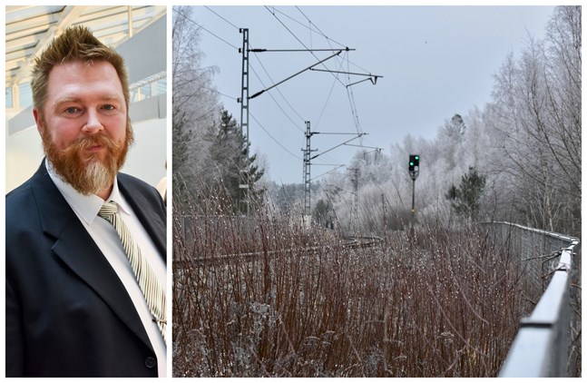 Tero Voldi, trafiksakkunnig vid Österbottens förbund, säger att ett bättre tågnät både gynnar pendlarna och miljön.