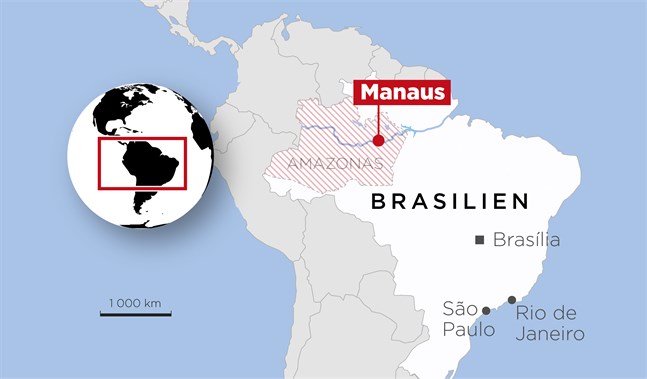 Manaus är huvudstad i delstaten Amazonas i Brasilien.
