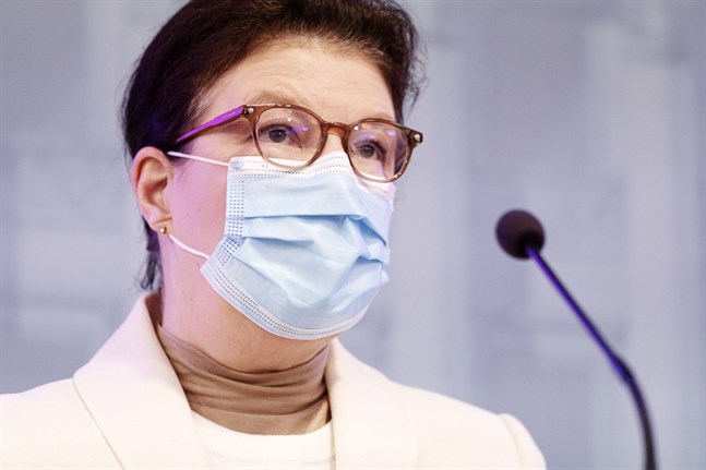 Social- och hälsovårdsministeriets strategichef Liisa-Maria Voipio-Pulkki berättade om statsrådets hybridstrategi.