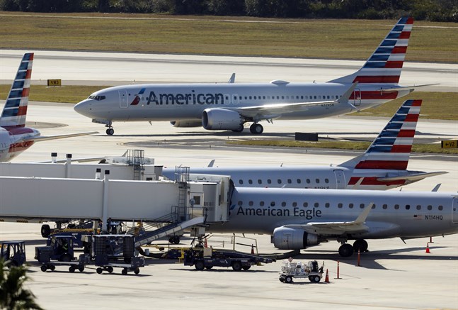 Ett Boeing 737 Max-plan tillhörande flygbolaget American Airlines. Arkivbild.