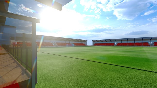 Stadens borgen för stadionbygget är nu bordlagd i fullmäktige.