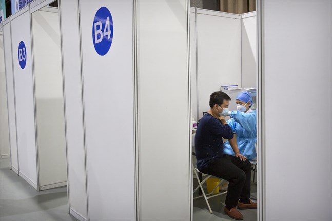 Vaccinering i Peking. Bilden har inget med förfalskningen att göra.