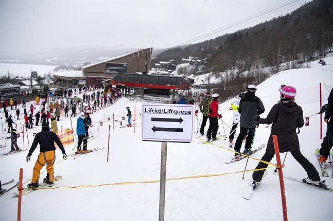 Många sportlovsfirare väntas till fjällen. Arkivbild.
