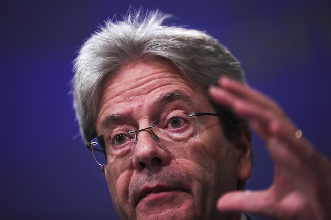 EU:s ekonomikommissionär Paolo Gentiloni. Arkivfoto.