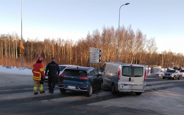 Krocken orsakade trafikstockning.