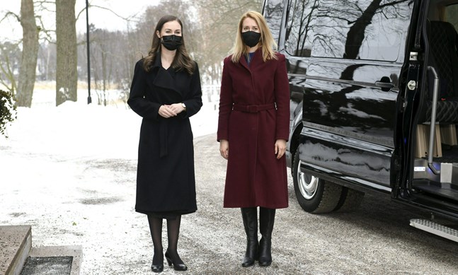 Statsminister Sanna Marin (SDP) och Estlands premiärminister Kaja Kallas träffades i Helsingfors på fredagen.