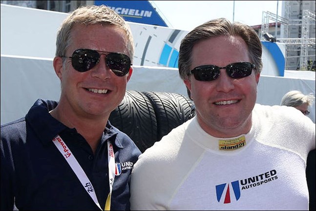 Richard Dean och Zak Brown, båda ägare av United Autosports. Brown är dessutom vd för McLarens formel 1-team.