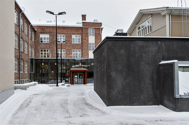 Innergården vid Campus Allegro i Jakobstad.