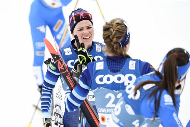 Krista Pärmäkoski hade ingen rolig dag i spåret i Oberstdorf.