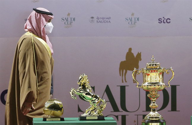Saudiarabiens kronprins Mohammed bin Salman vid en prisutdelning häromdagen.