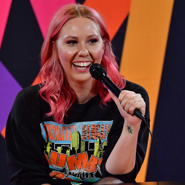 Clara Klingenström efter Melodifestivalens fjärde deltävling.