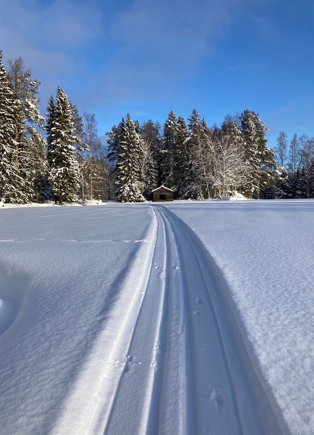 Utan talkokrafter skulle det finnas betydligt färre skidspår i regionen. Bildens spår finns i Öja.