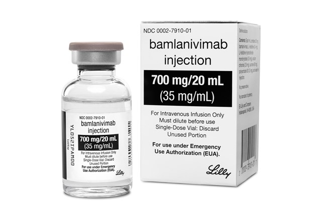 Läkemedlet bamlanivimab.