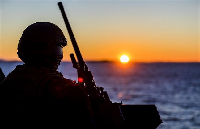 En norsk soldat under en Natoövning.