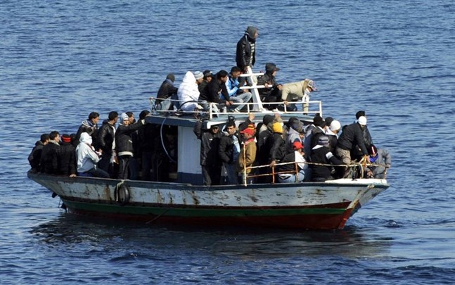 En migrantbåt i Medelhavet. Bilden är från ett annat tillfälle.