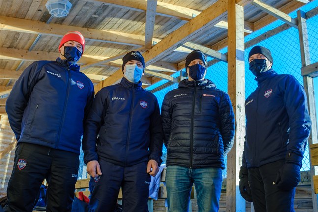 Tobias Andersson Joakim Eng, Glenn Präst, och Sami Kant tillhör talkogänget.