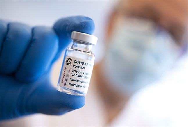 Covid-19-vaccin från Astra Zeneca. Arkivbild.