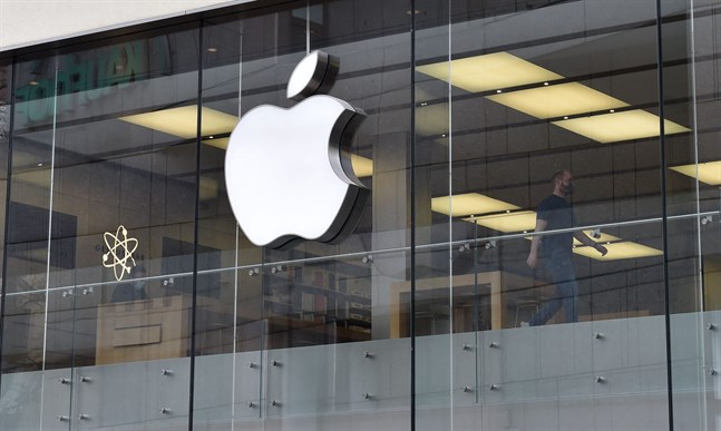 Arkivbild: Teknikgiganten Apples kontor i München i Tyskland.