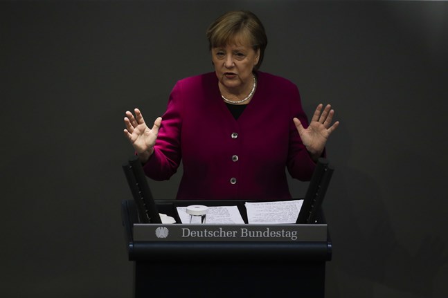 Tysklands förbundskansler Angela Merkel i torsdags.