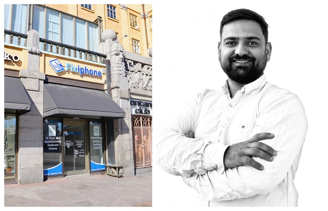 Vasa är en fin stad med stor potential, säger Umeåbon Ismat Husseini. Han hoppas att fler företag hittar dit och satsar på centrum. Själv öppnar han butik på Hovrättsesplanaden i maj.
