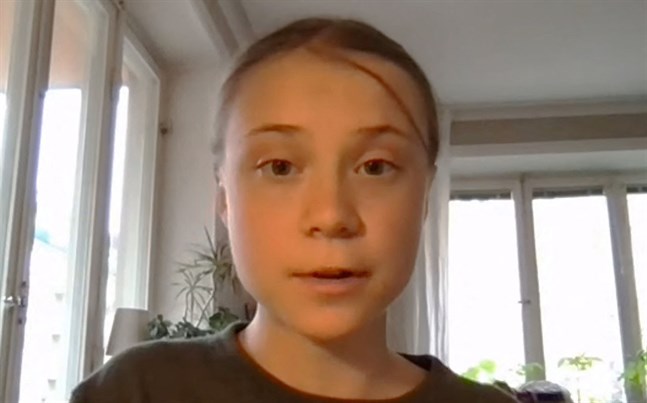 Fridays for future-grundaren Greta Thunberg talar till ett utskott i USA:s representanthus.