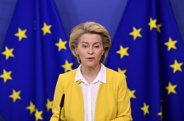 EU-kommissionens ordförande Ursula von der Leyen vill se besökare från USA. Arkivbild.