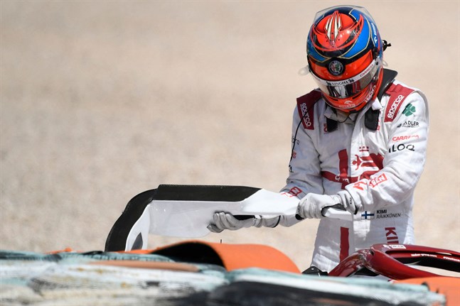 Kimi Räikkönens helg i Portugal slutade i besvikelse.
