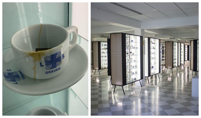 I kaffekoppsmuseet i Posio finns en Lotta Svärd-kopp från Oravais. Dessvärre är den trasig.