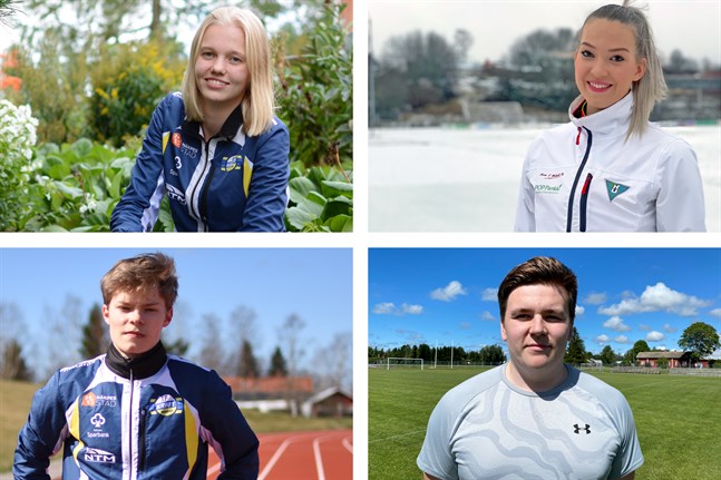 Emma Nyman, Janita Leppäranta, Sebastian Nordberg och Linus Nurminen står alla i startgroparna för årets friidrottssäsong.
