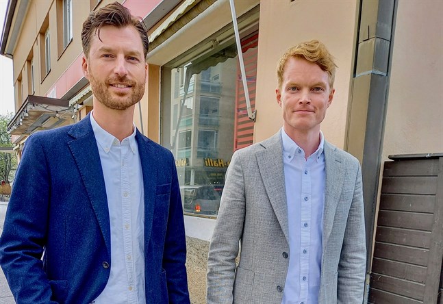 Jens Rasmussen och Rabbe Tiainen är grundare av helst, arkitektbyrån som ska planera höghuset " Bostads ab Concordiaparken".