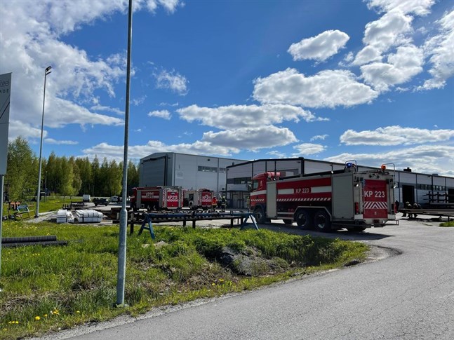 Det var stor utryckning till Lötesvägen i Larsmo på onsdagen.