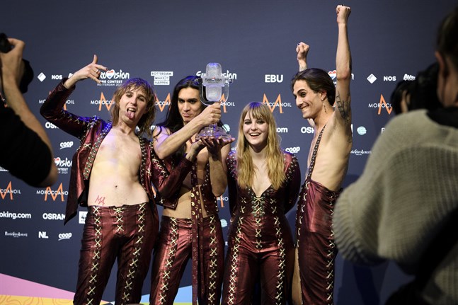 Måneskin från Italien vann finalen av Eurovision Song Contest i Rotterdam.