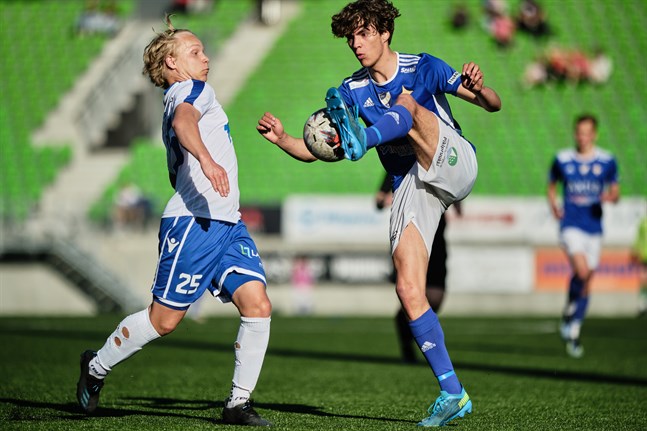 Hannes Hiekkanen, här hemma mot Kemi City FC, satte segermålet mot GBK.