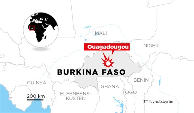 Det västafrikanska landet Burkina Faso.