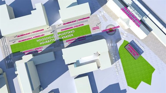 Så här ska promenadcentrum se ut, enligt planen.