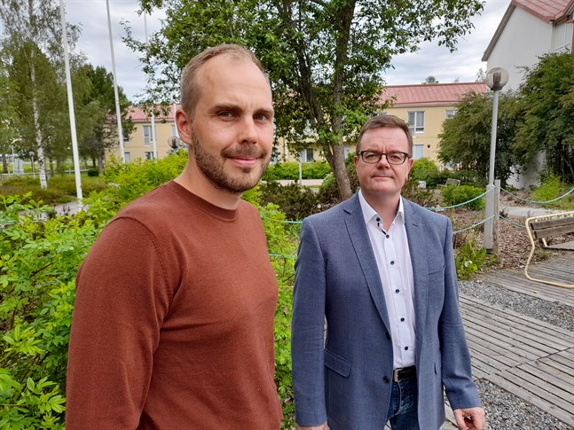 Martin Norrgård och Ulf-Erik Widd vill att Vörå skid-och friluftscentrum blir det bästa motionsområdet i västra Finland.