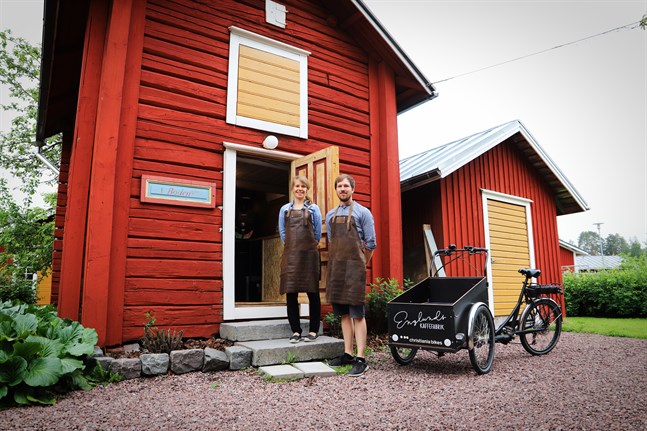 Silvia och Anders Englund har nyligen startat företaget Englunds kaffefabrik.