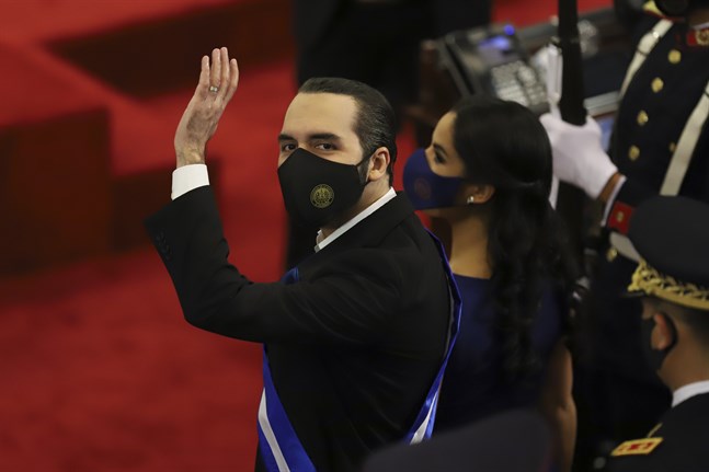 El Salvadors president Nayib Bukele tidigare i juni.