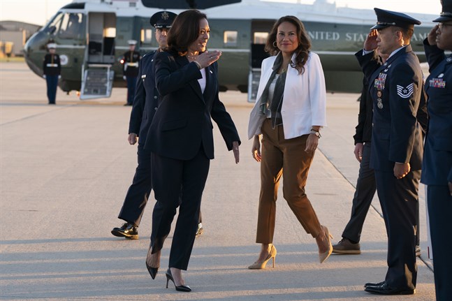 Vicepresident Kamala Harris på väg till El Paso i Texas, för att besöka gränsen till Mexiko.