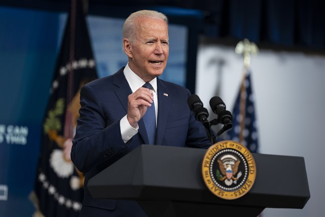 USA:s president Joe Biden uppmanar amerikanerna att vaccinera sig.