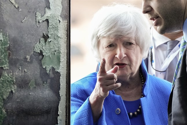 USA:s finansminister Janet Yellen besöker Bryssel under måndagen för att träffa EU-ländernas finansministrar. Arkivfoto.