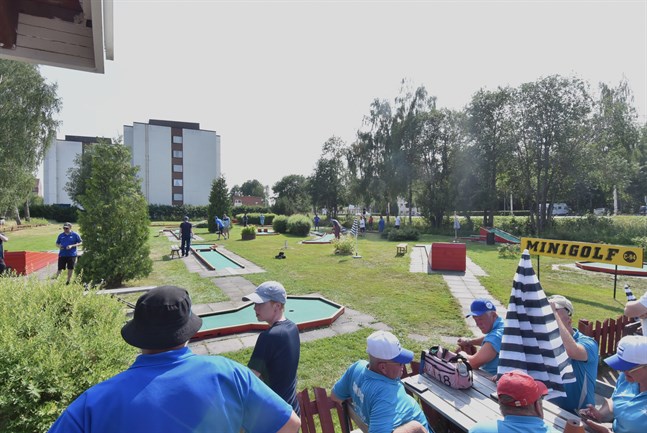 Finalerna i bangolf var i full gång under lördagseftermiddagen.