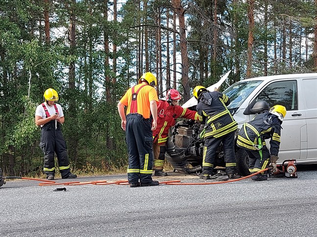 Olyckan skedde vid 15-tiden på söndagseftermiddagen.