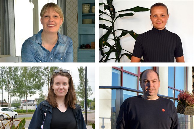 Här är några av de som SFP vill se på någon förtroendepost i höst. Uppe från vänster: Laura Ehlers, som föreslås bli ordförande i bildningsnämnden, Linnea Strand, andra vice ordförande i stadsstyrelsen, Elin Svedman, vice ordförande i fritidsnämnden och Johan Sten, ordförande i tekniska nämnden.